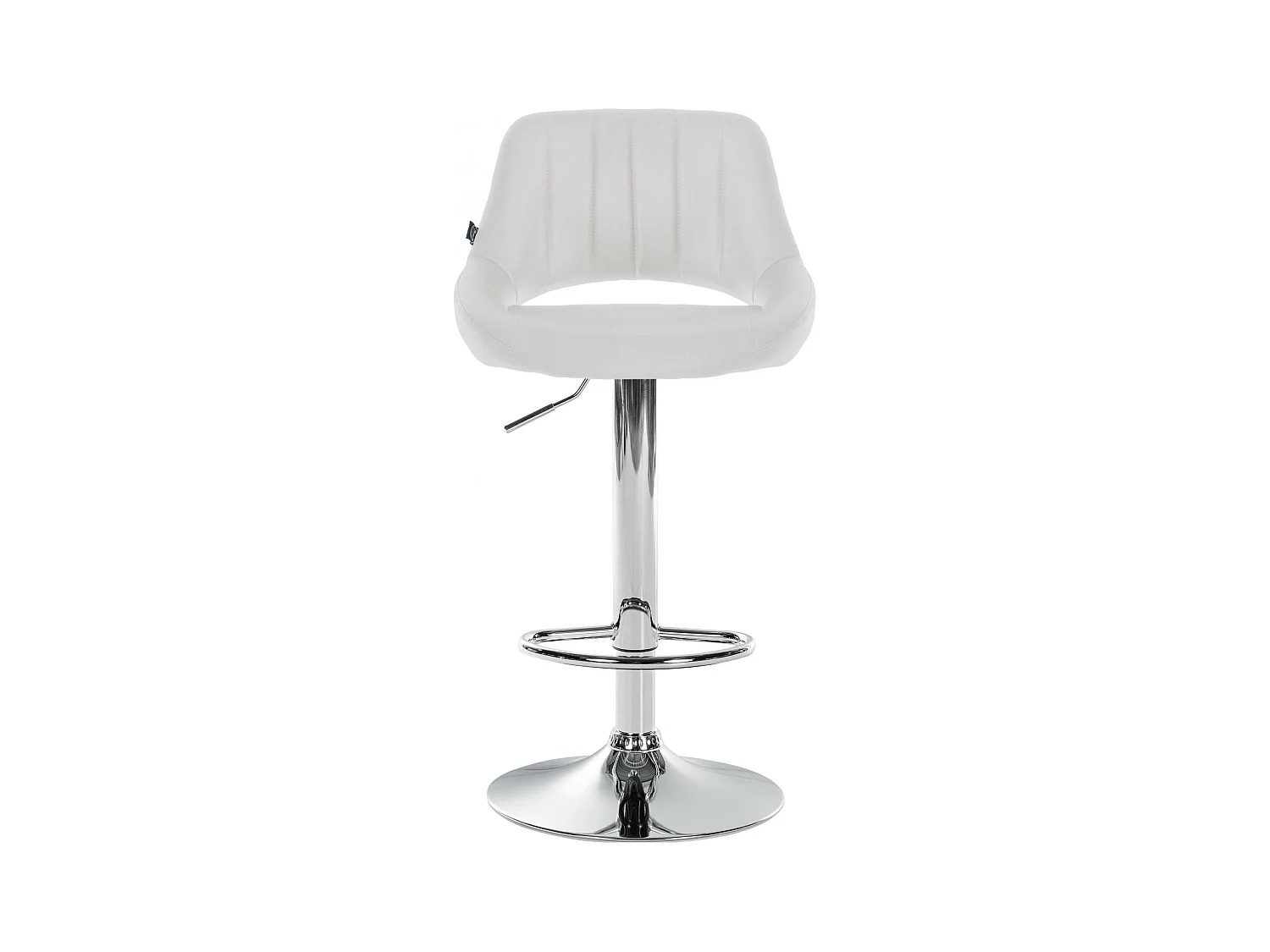 Tabouret de bar - Similicuir & Chrome - Blanc - Milet
