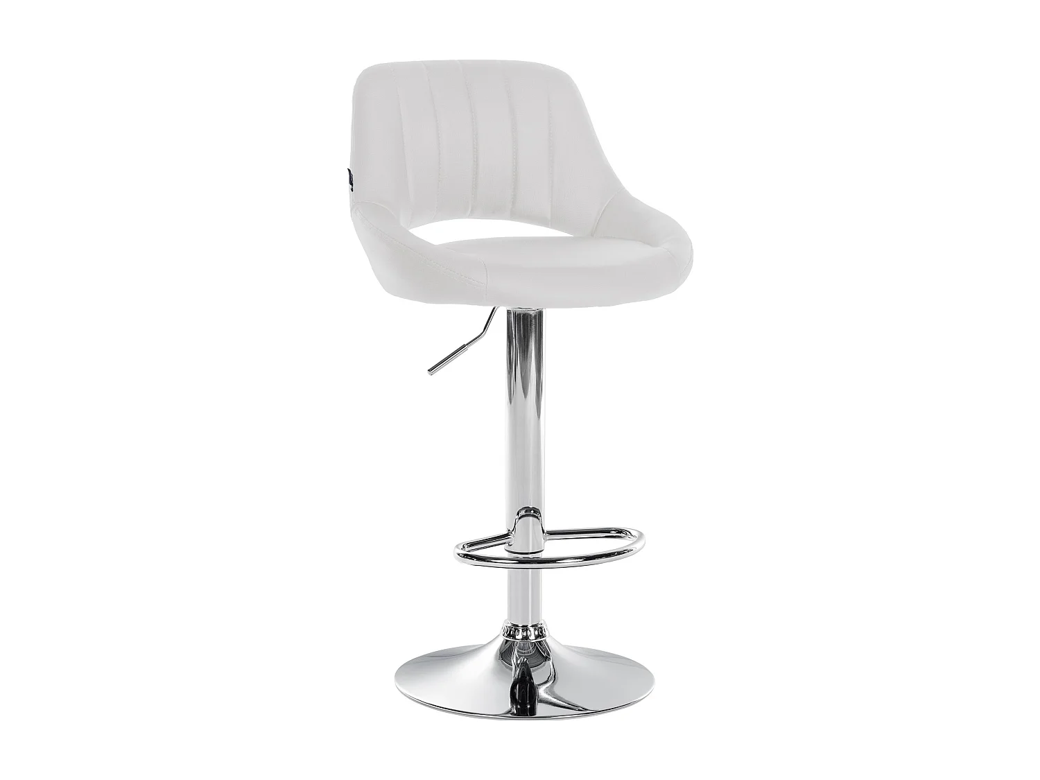Barhocker - Kunstleder & chrom - weiß - Milet