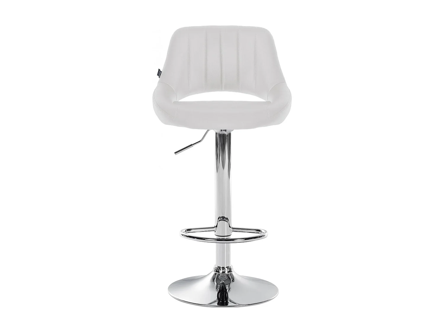 Barhocker - Kunstleder & chrom - weiß - Milet