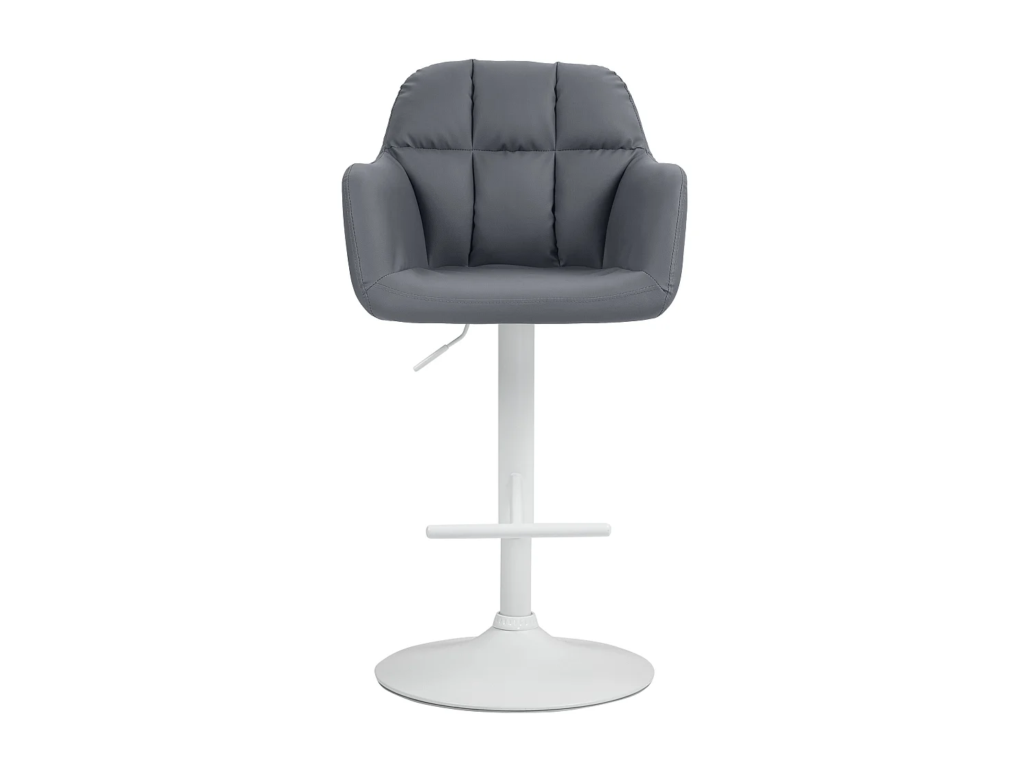 Tabouret de bar - Similicuir - Gris - Natoma