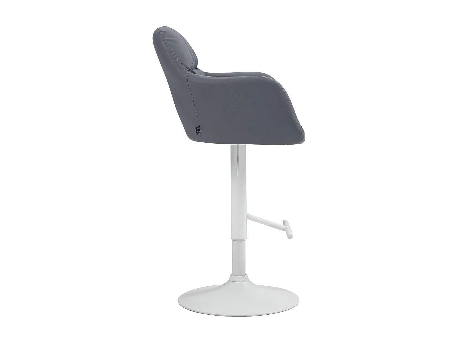 Tabouret de bar - Similicuir - Gris - Natoma