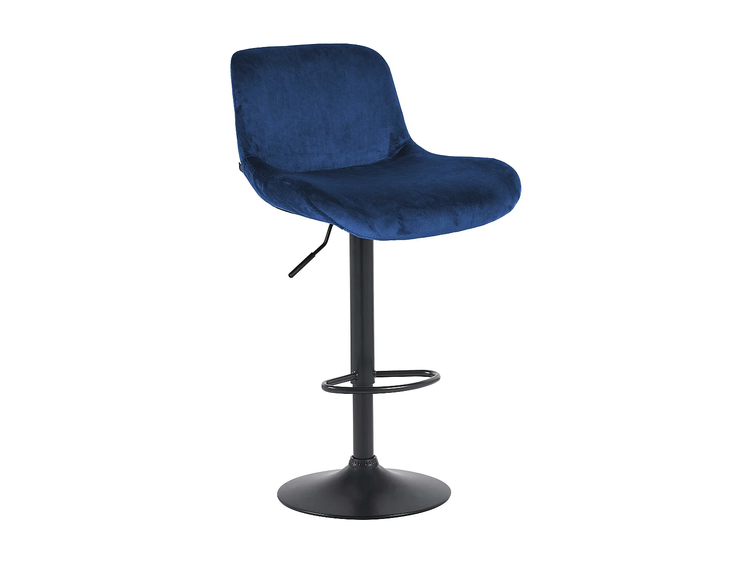 Tabouret de bar - Velours - Bleu - Solon