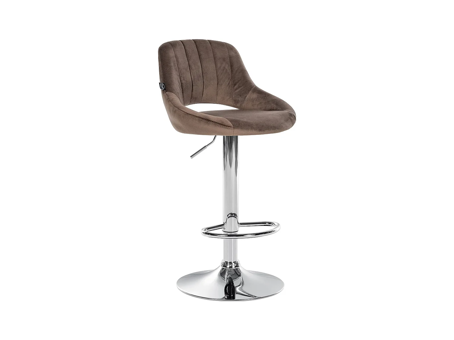 Tabouret de bar - Velours & Chrome - Marron - Milet
