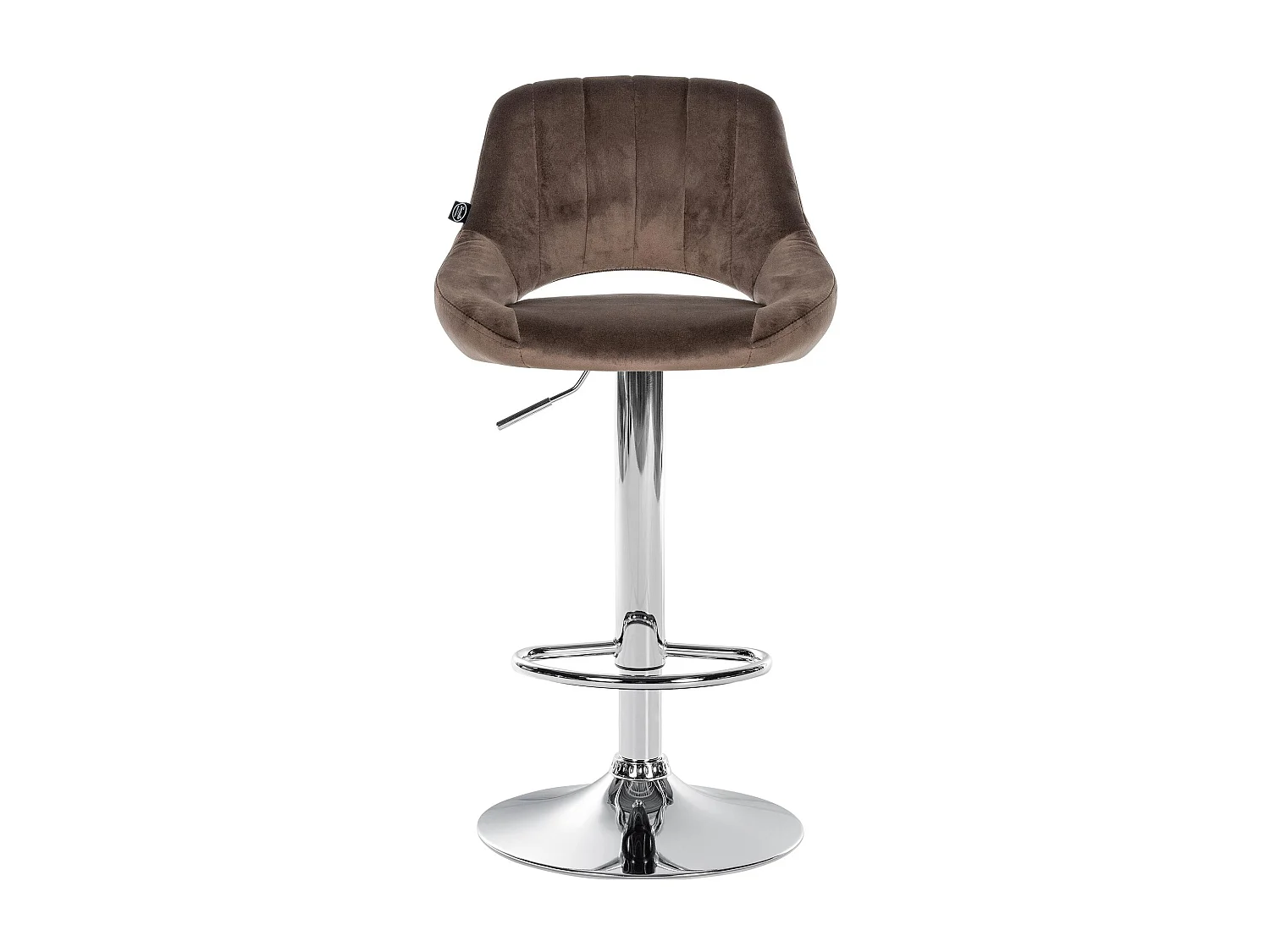 Tabouret de bar - Velours & Chrome - Marron - Milet