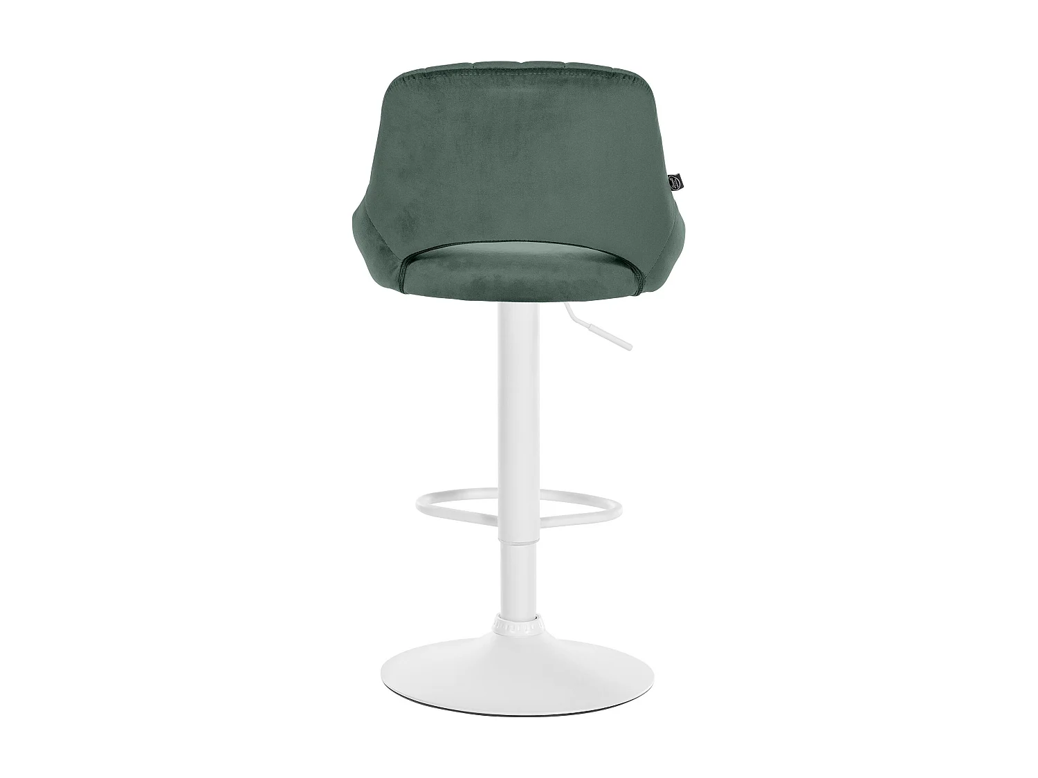 Tabouret de bar - Velours & Blanc - Vert - Milet