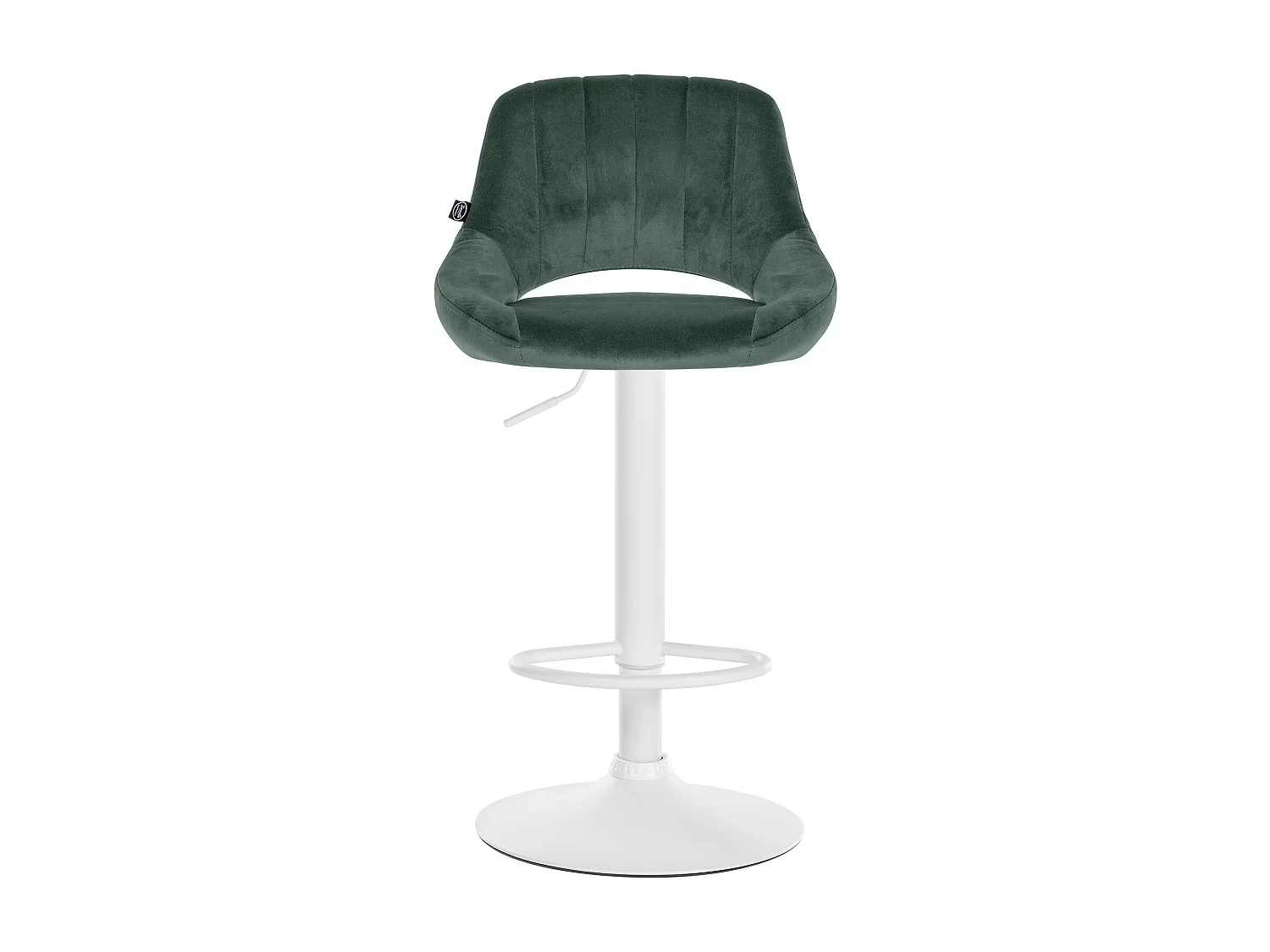 Tabouret de bar - Velours & Blanc - Vert - Milet