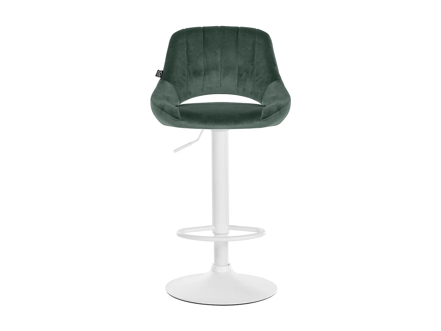 Tabouret de bar - Velours & Blanc - Vert - Milet