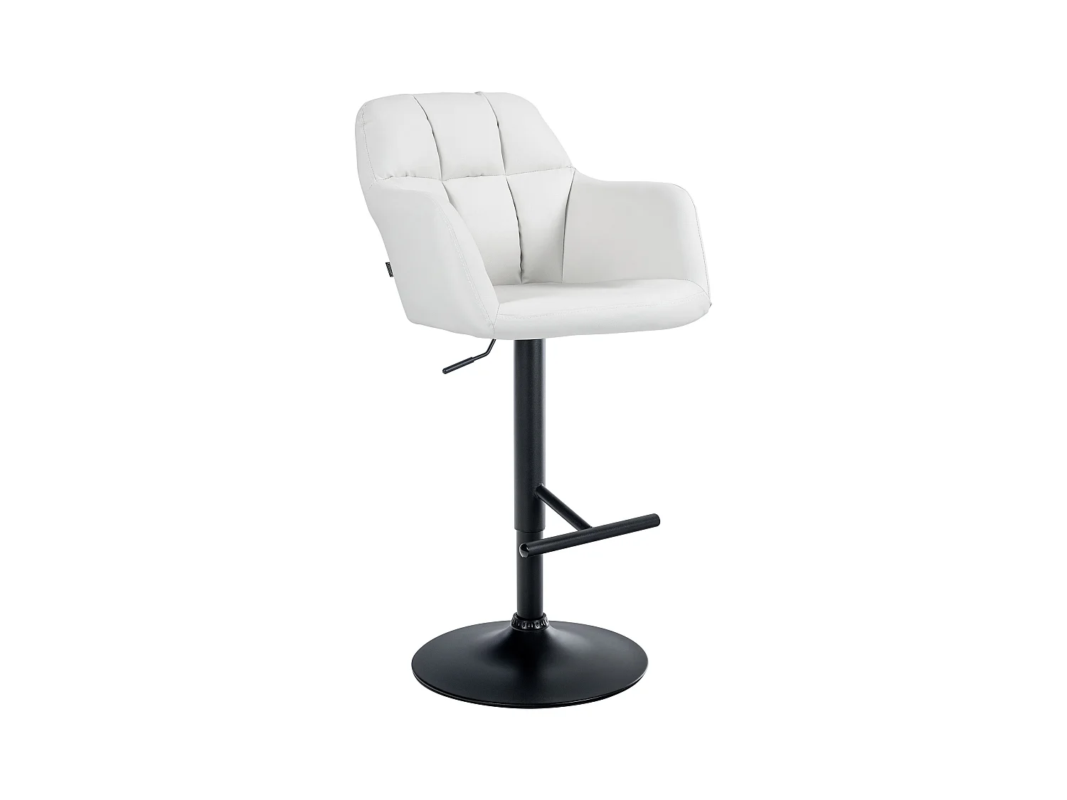 Tabouret de bar - Similicuir - Blanc - Natoma