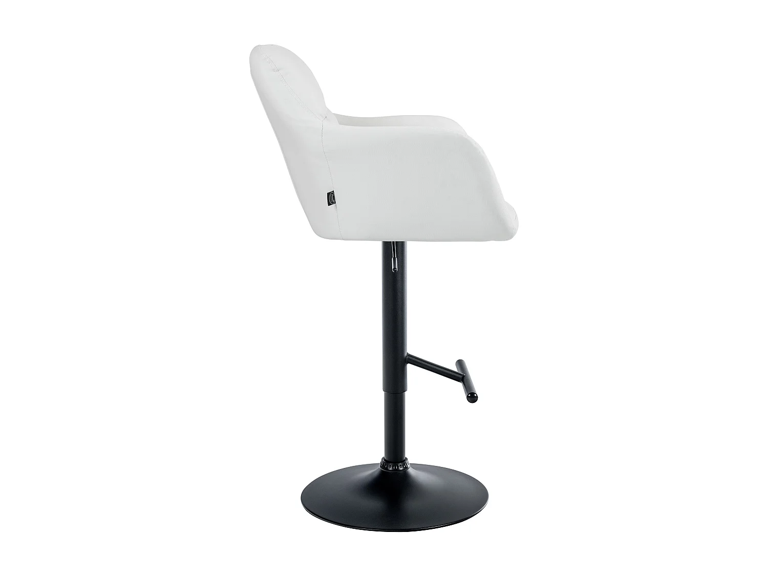 Tabouret de bar - Similicuir - Blanc - Natoma