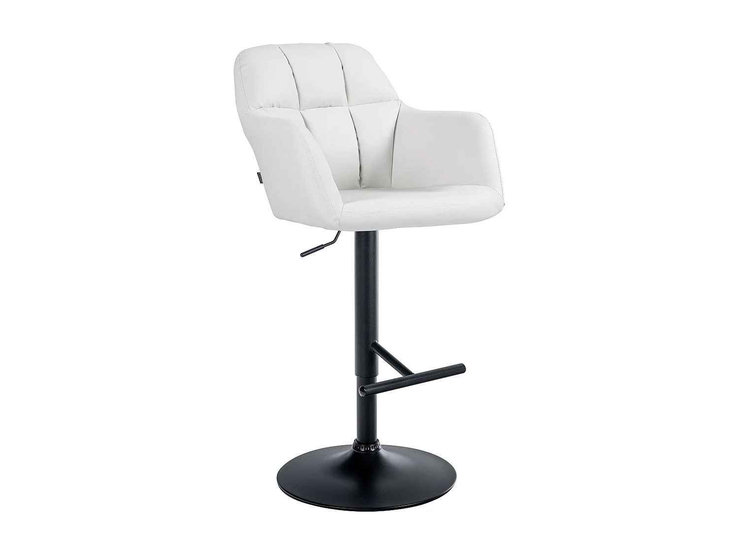 Tabouret de bar - Similicuir - Blanc - Natoma