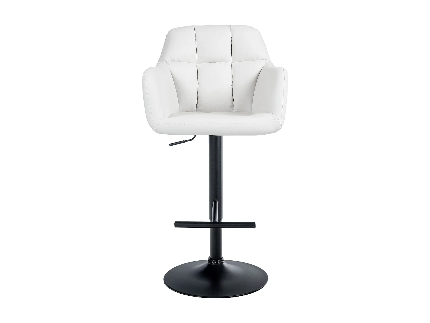 Tabouret de bar - Similicuir - Blanc - Natoma