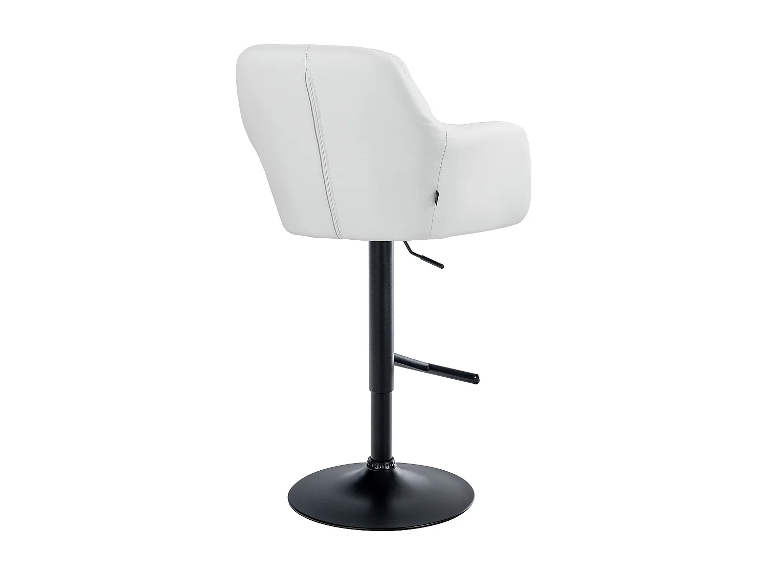 Tabouret de bar - Similicuir - Blanc - Natoma
