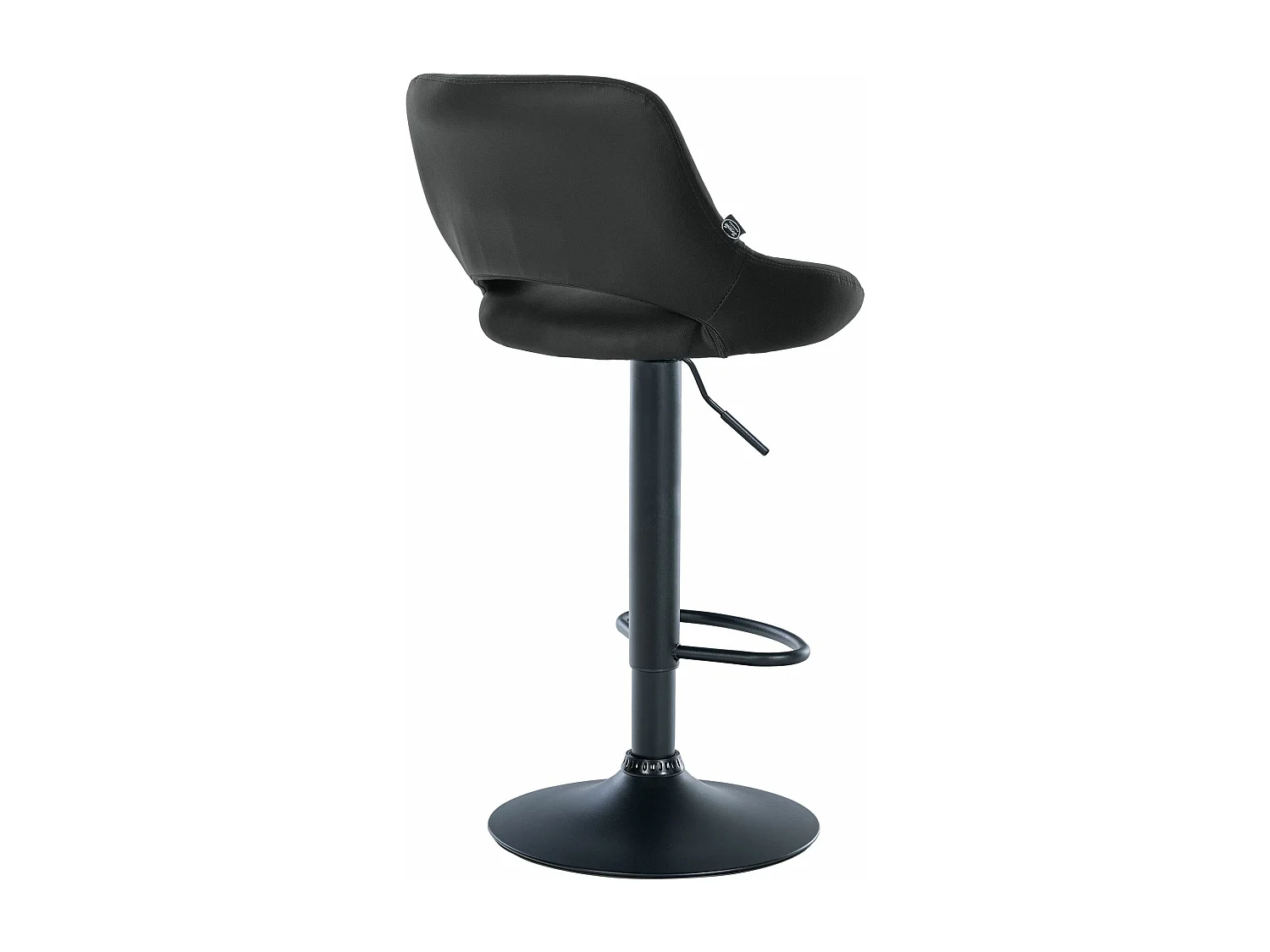Lot de 2  Tabouret de bar - Similicuir - Noir - Milet