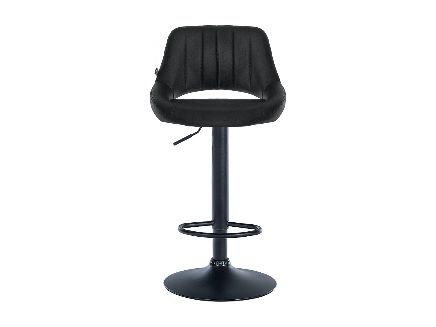 Lot de 2  Tabouret de bar - Similicuir - Noir - Milet