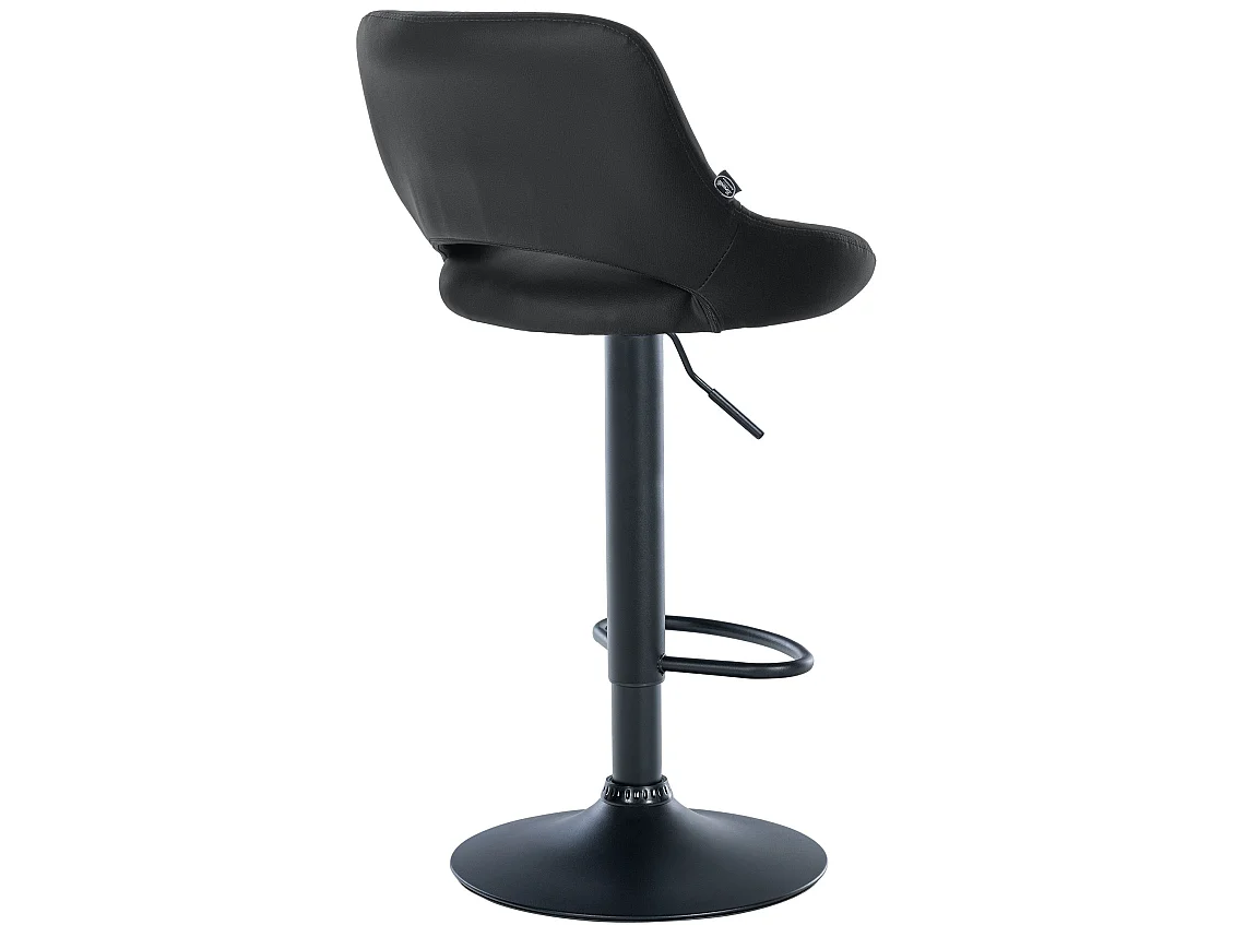 Lot de 2  Tabouret de bar - Similicuir - Noir - Milet