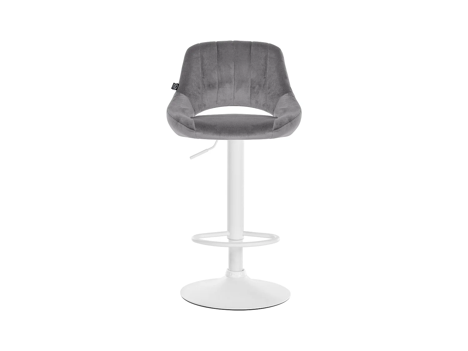 Lot de 2  Tabouret de bar - Velours - Gris foncé - Milet
