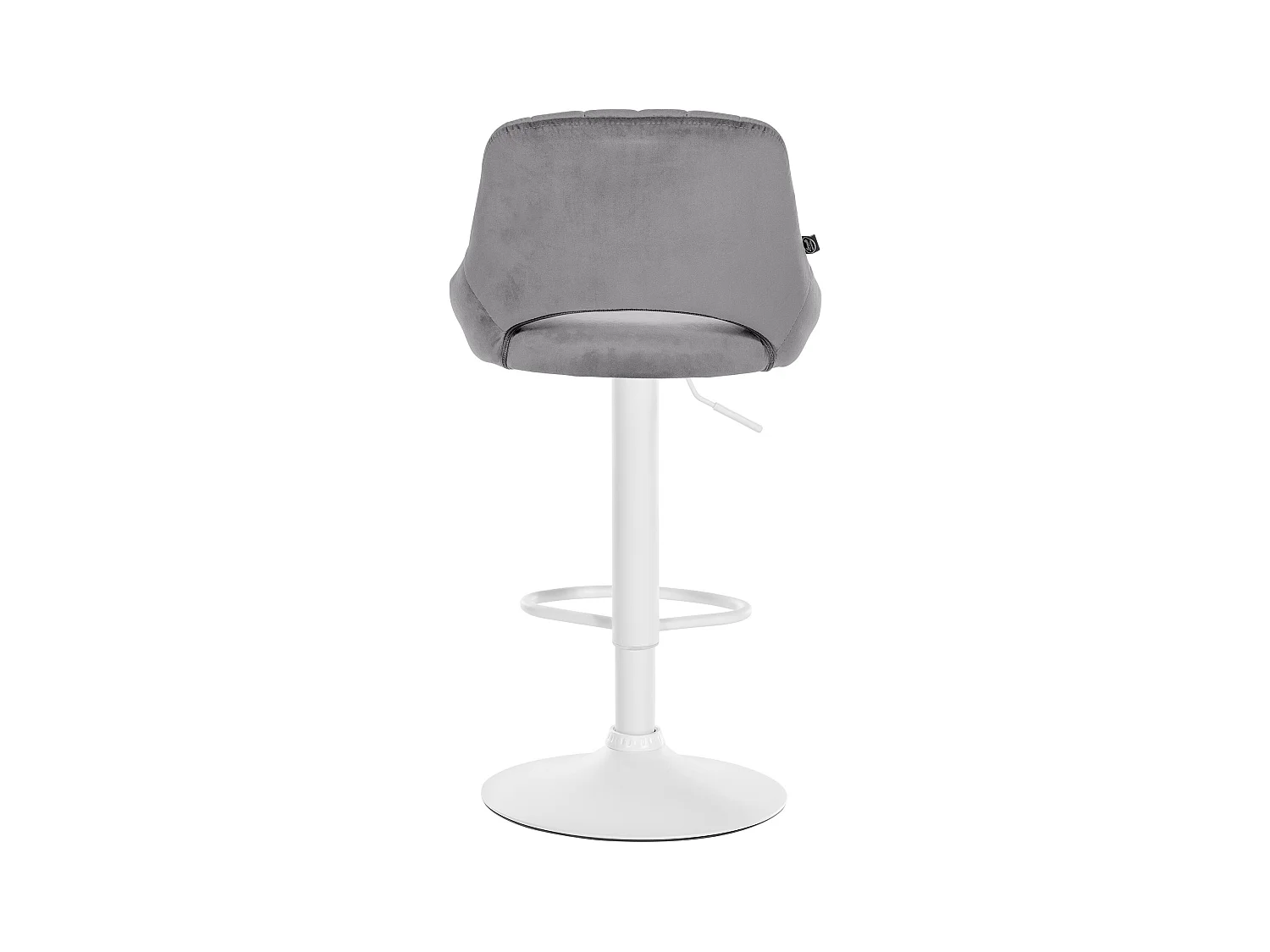 Lot de 2  Tabouret de bar - Velours - Gris foncé - Milet