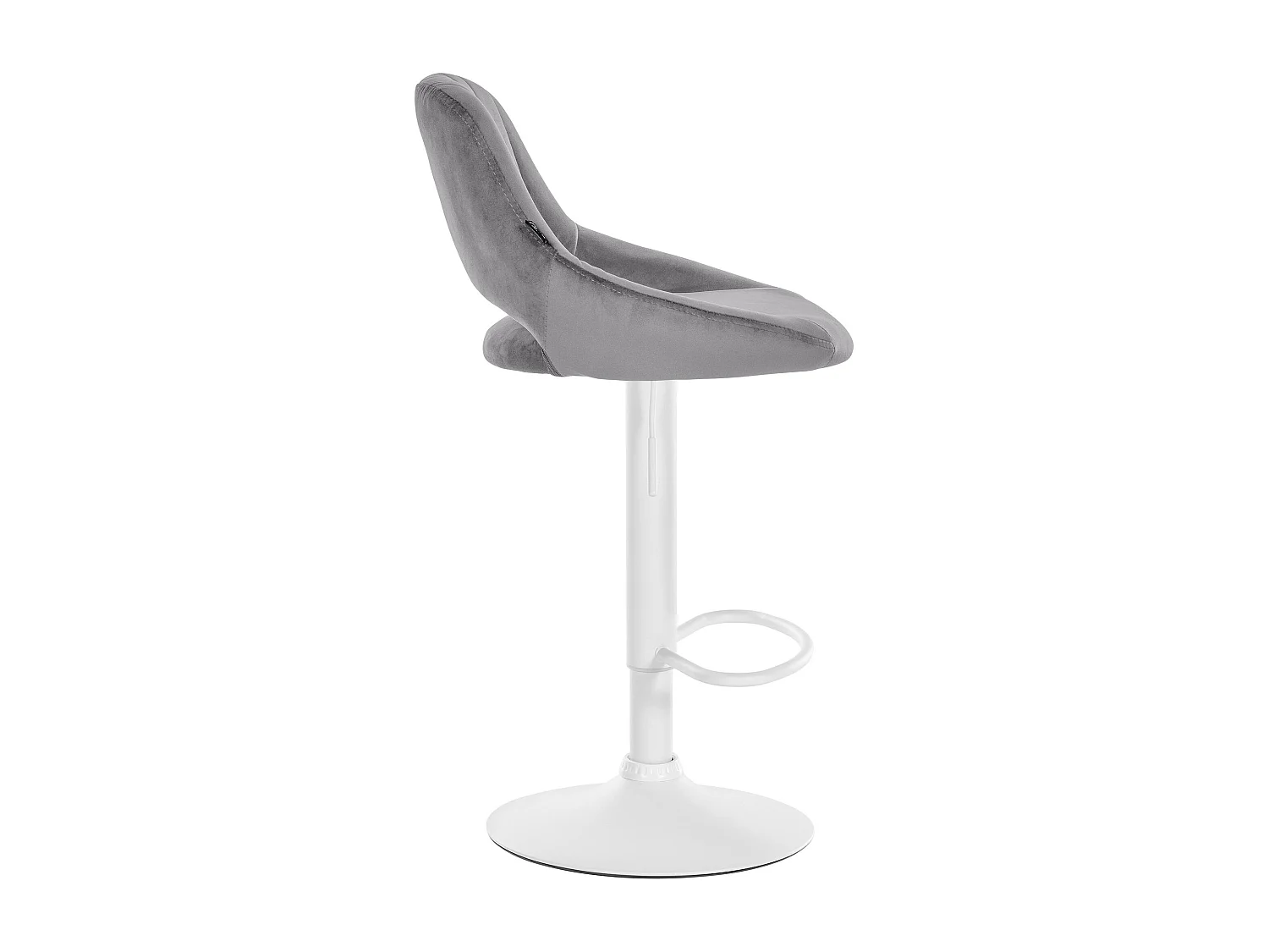 Lot de 2  Tabouret de bar - Velours - Gris foncé - Milet