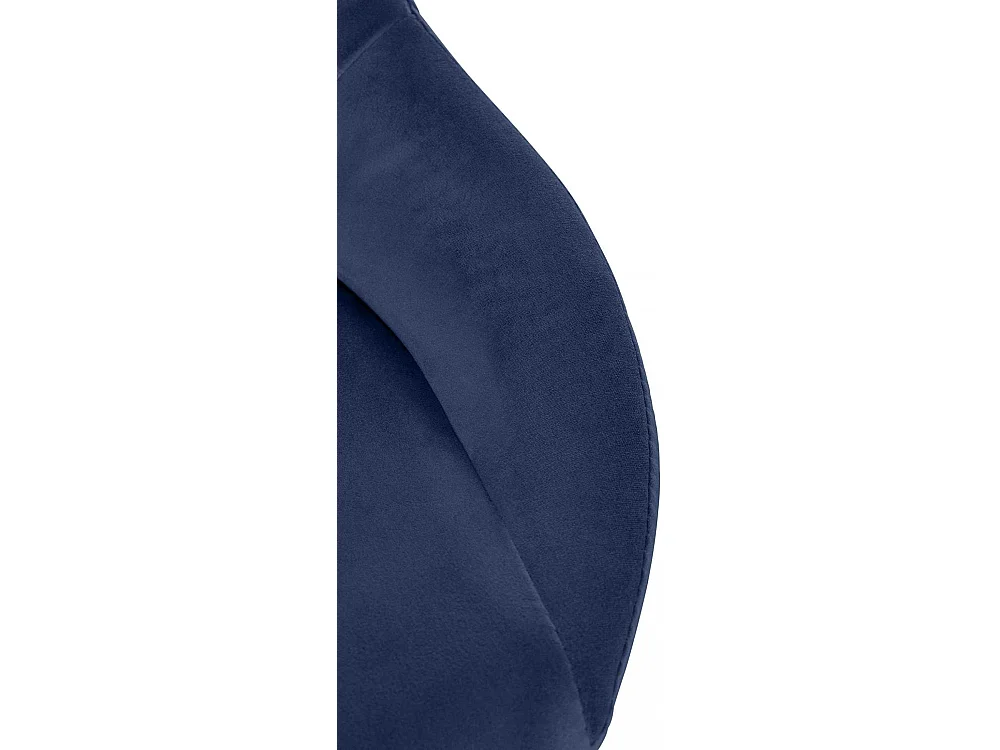 Tabouret de bar - Velours & Noir - Bleu - Milet