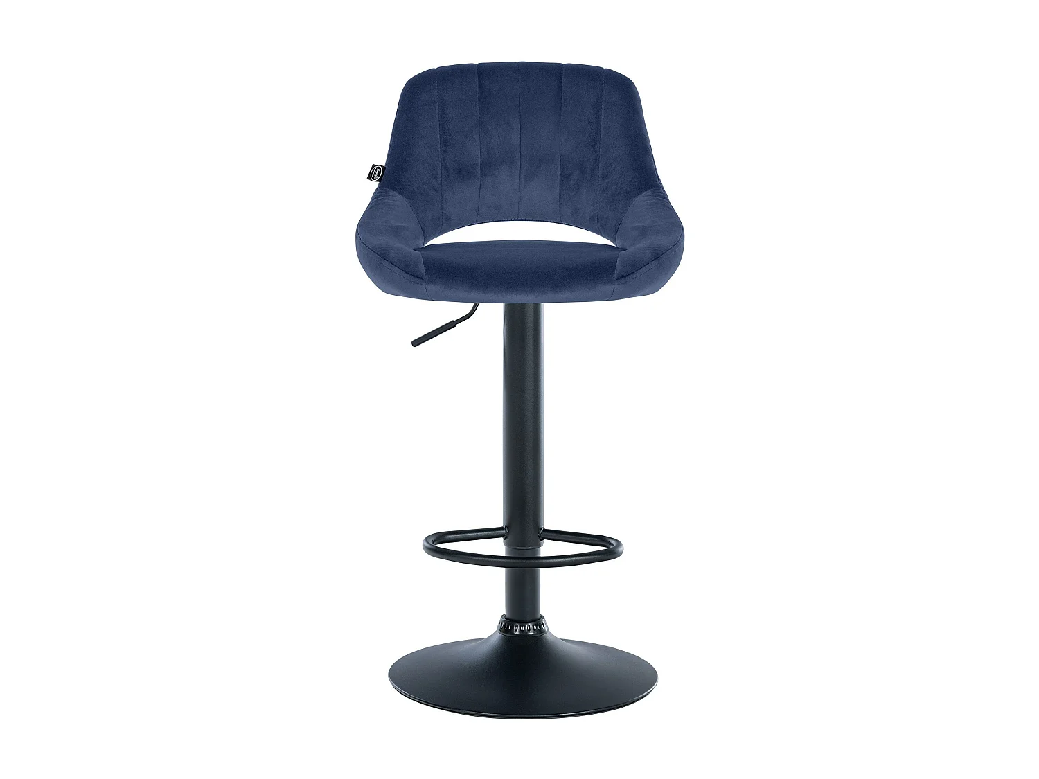 Tabouret de bar - Velours & Noir - Bleu - Milet