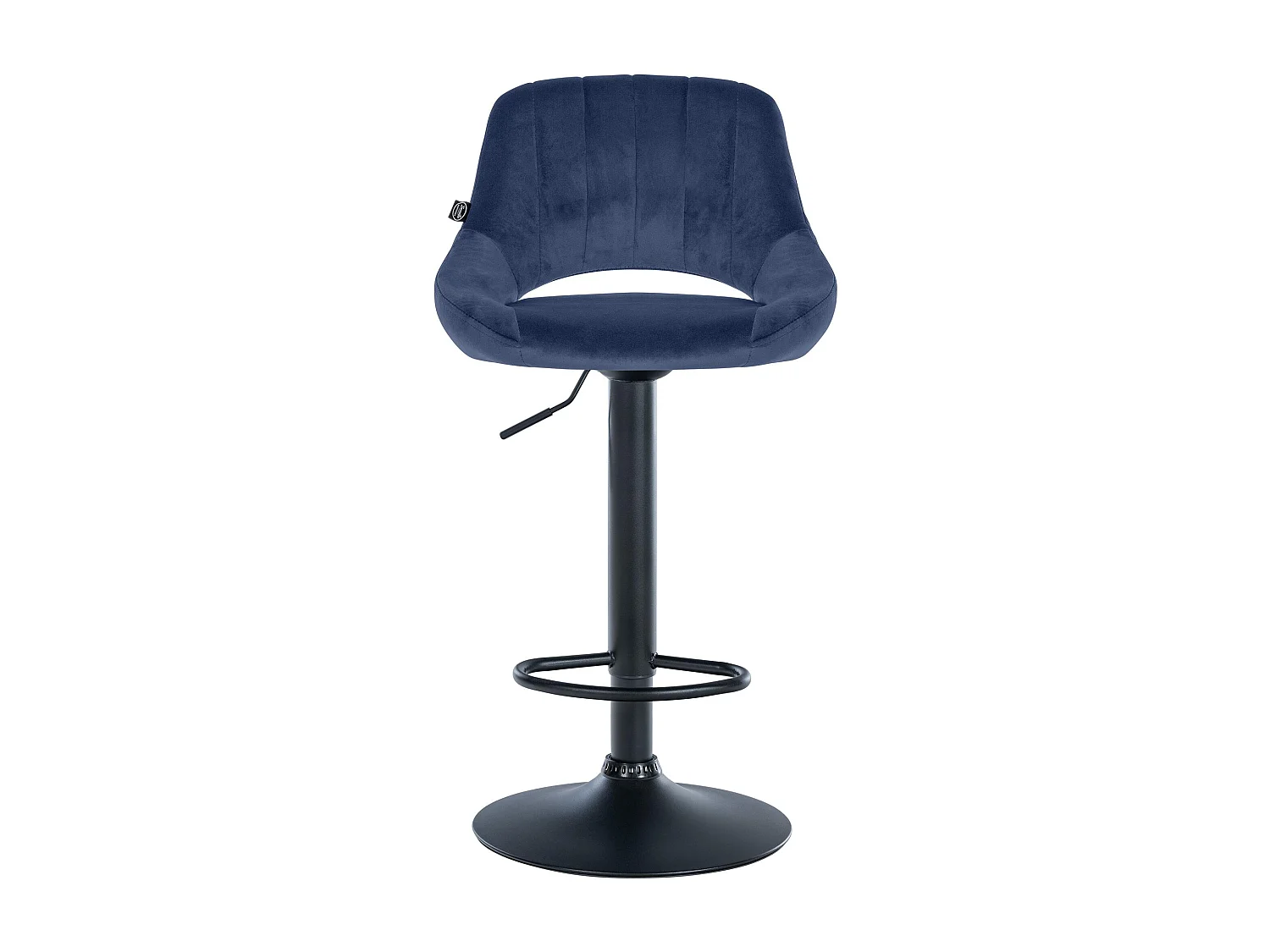 Tabouret de bar - Velours & Noir - Bleu - Milet