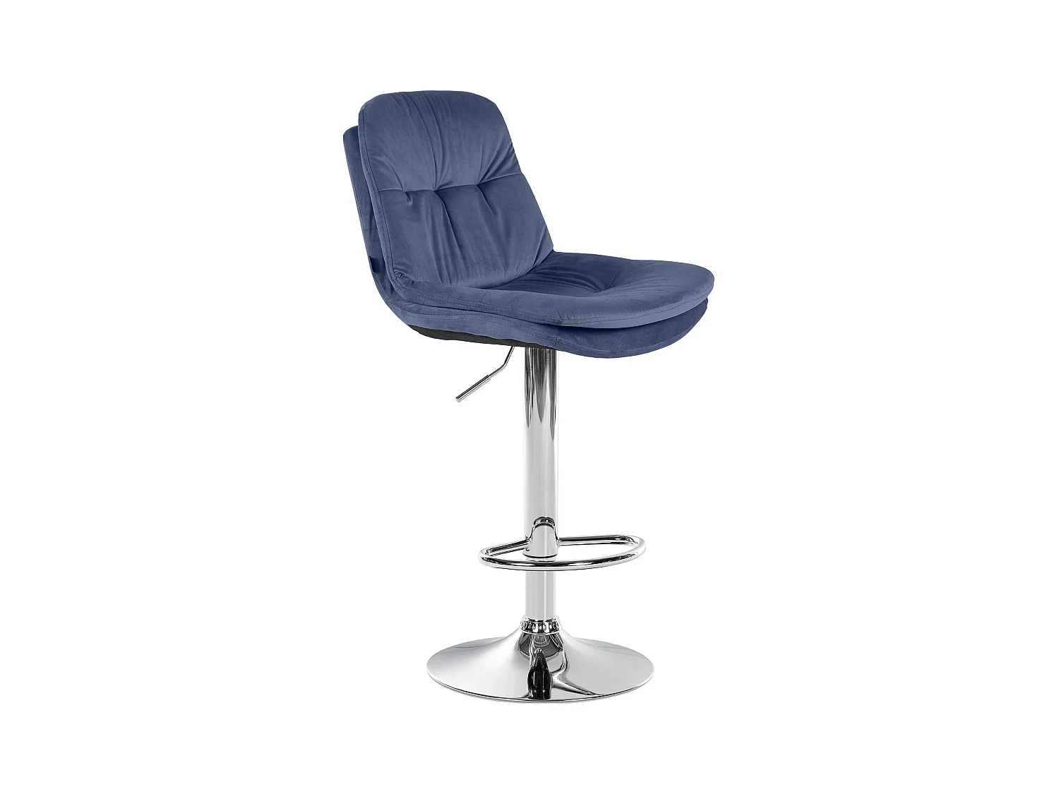 Tabouret de bar - Velours - Bleu - Laurel