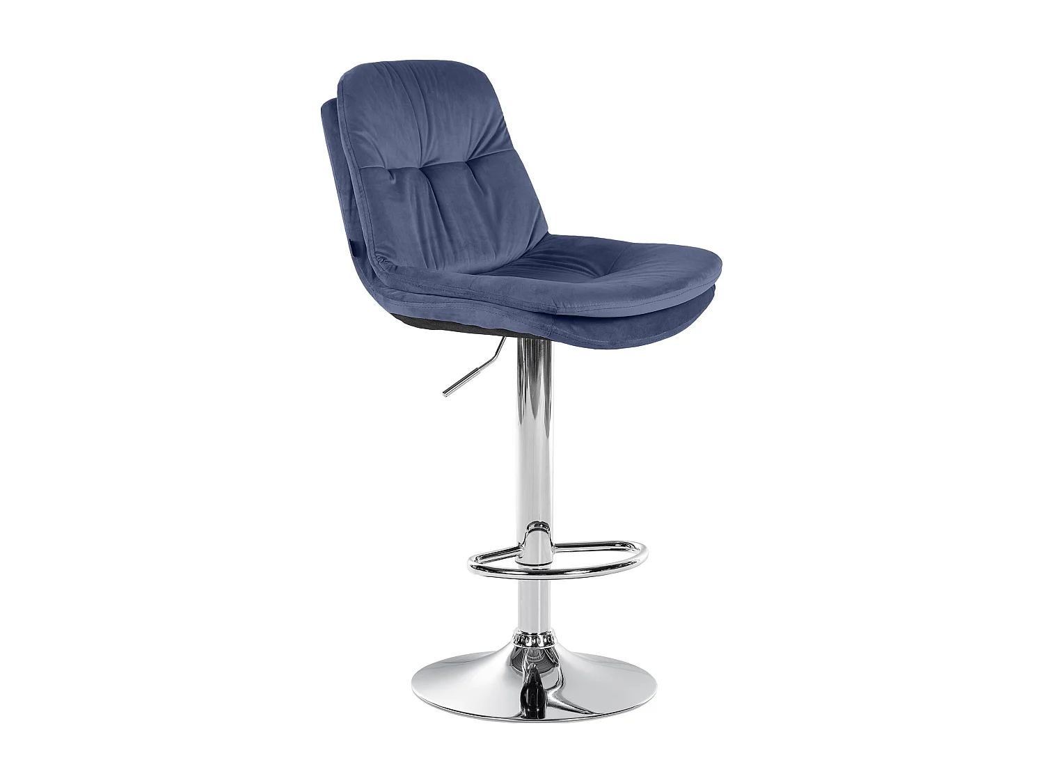 Tabouret de bar - Velours - Bleu - Laurel