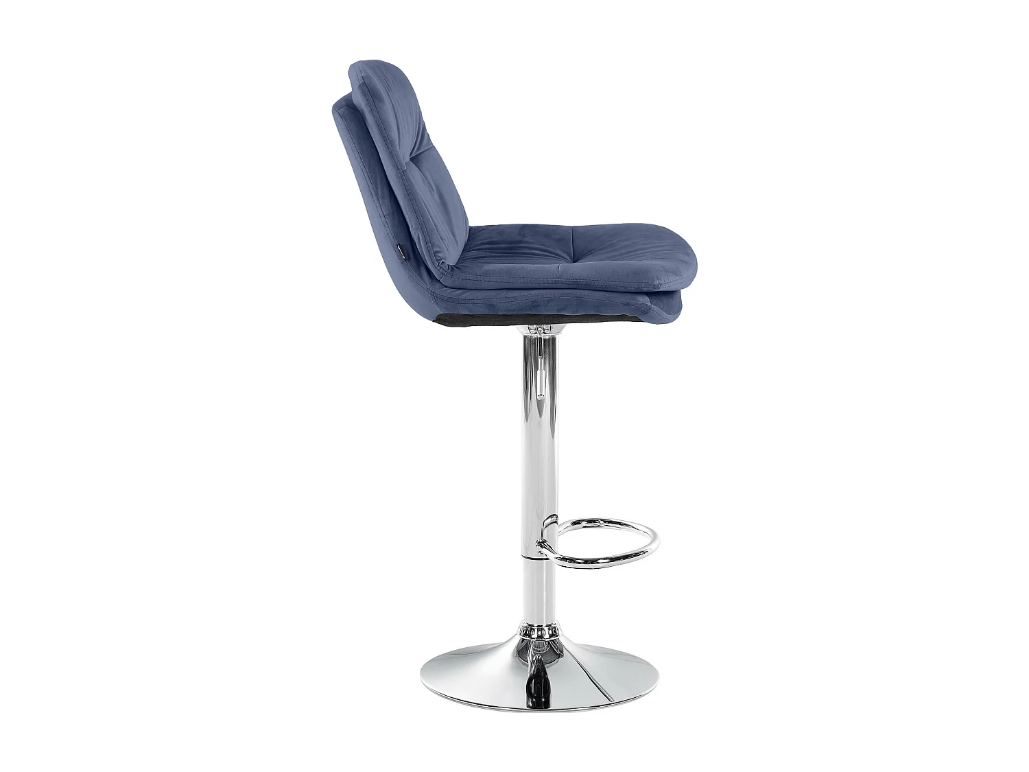 Tabouret de bar - Velours - Bleu - Laurel