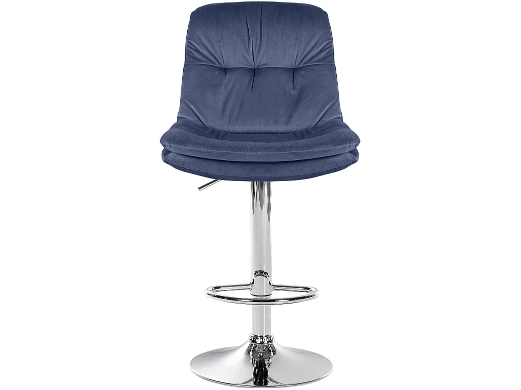Tabouret de bar - Velours - Bleu - Laurel