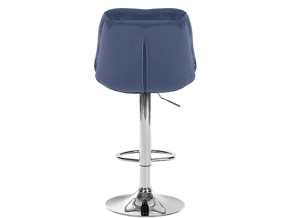 Tabouret de bar - Velours - Bleu - Laurel