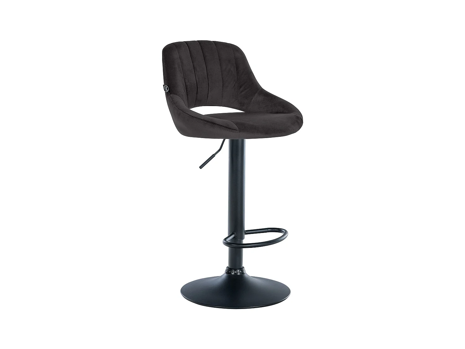 Tabouret de bar - Velours & Noir - Noir - Milet