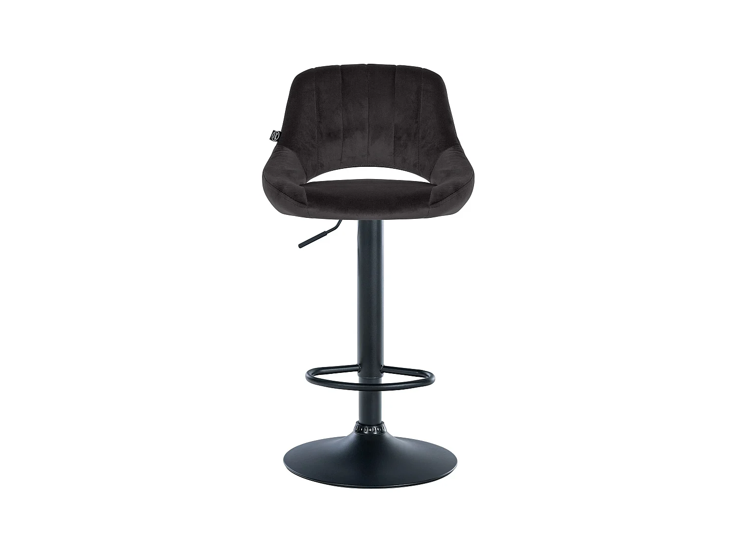 Tabouret de bar - Velours & Noir - Noir - Milet