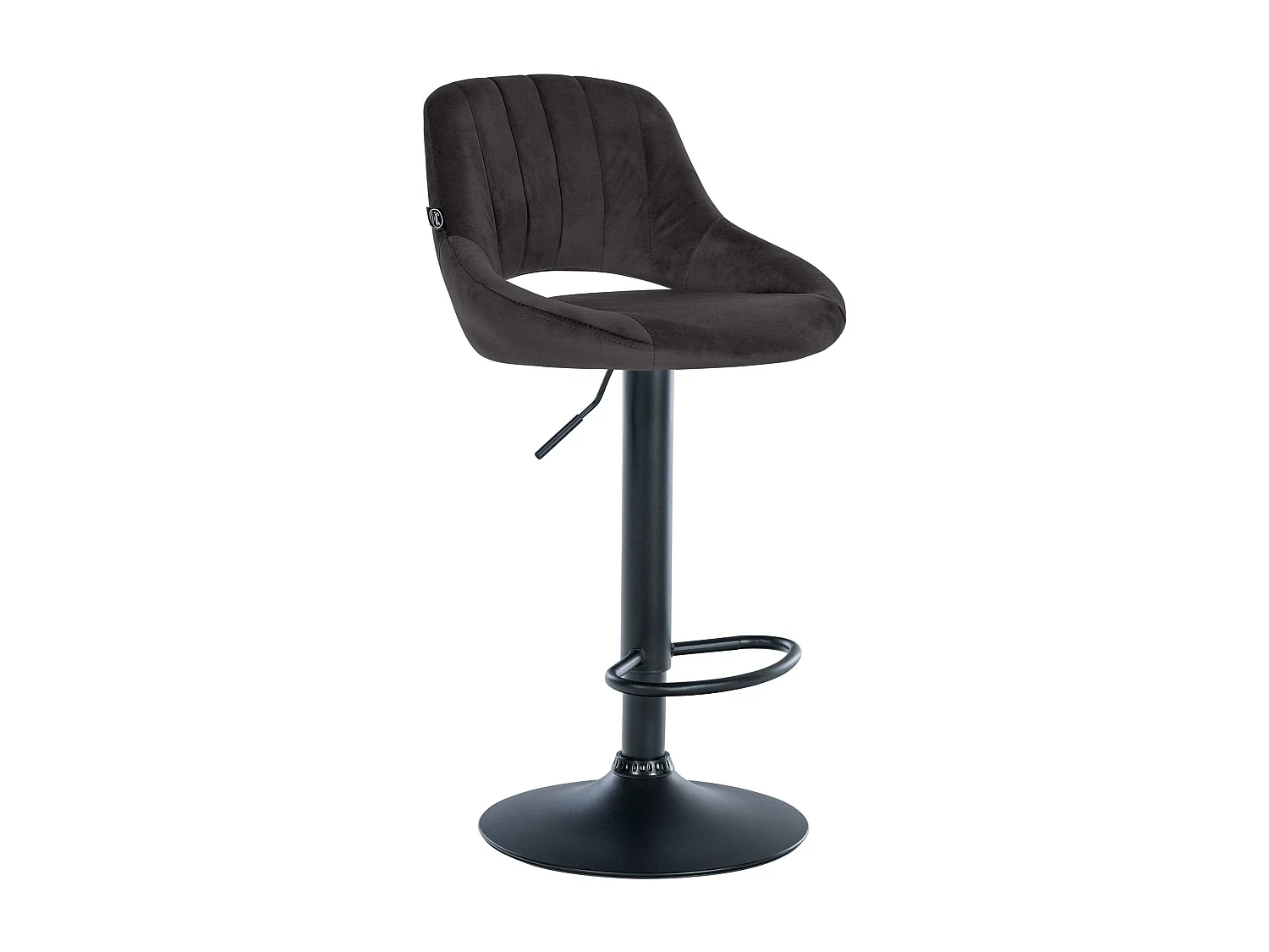 Tabouret de bar - Velours & Noir - Noir - Milet
