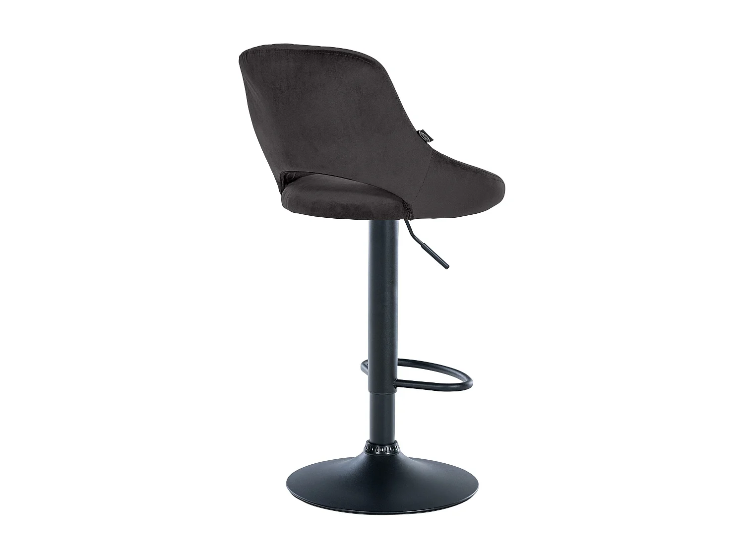 Tabouret de bar - Velours & Noir - Noir - Milet