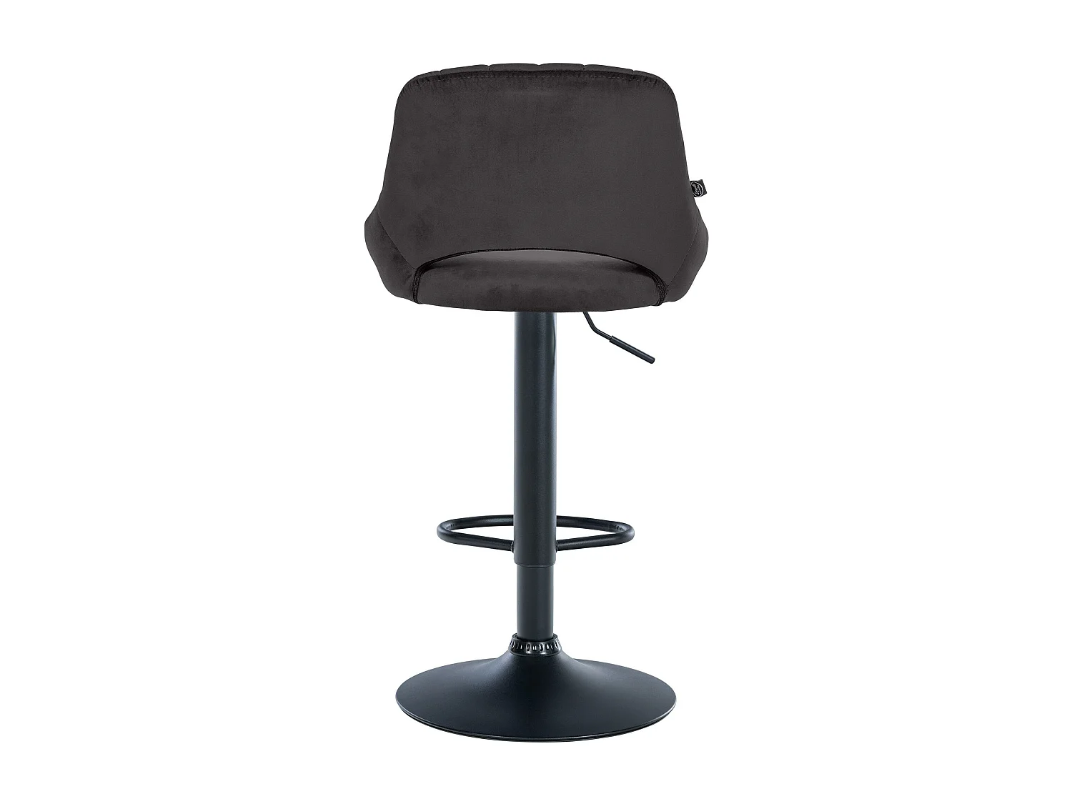 Tabouret de bar - Velours & Noir - Noir - Milet