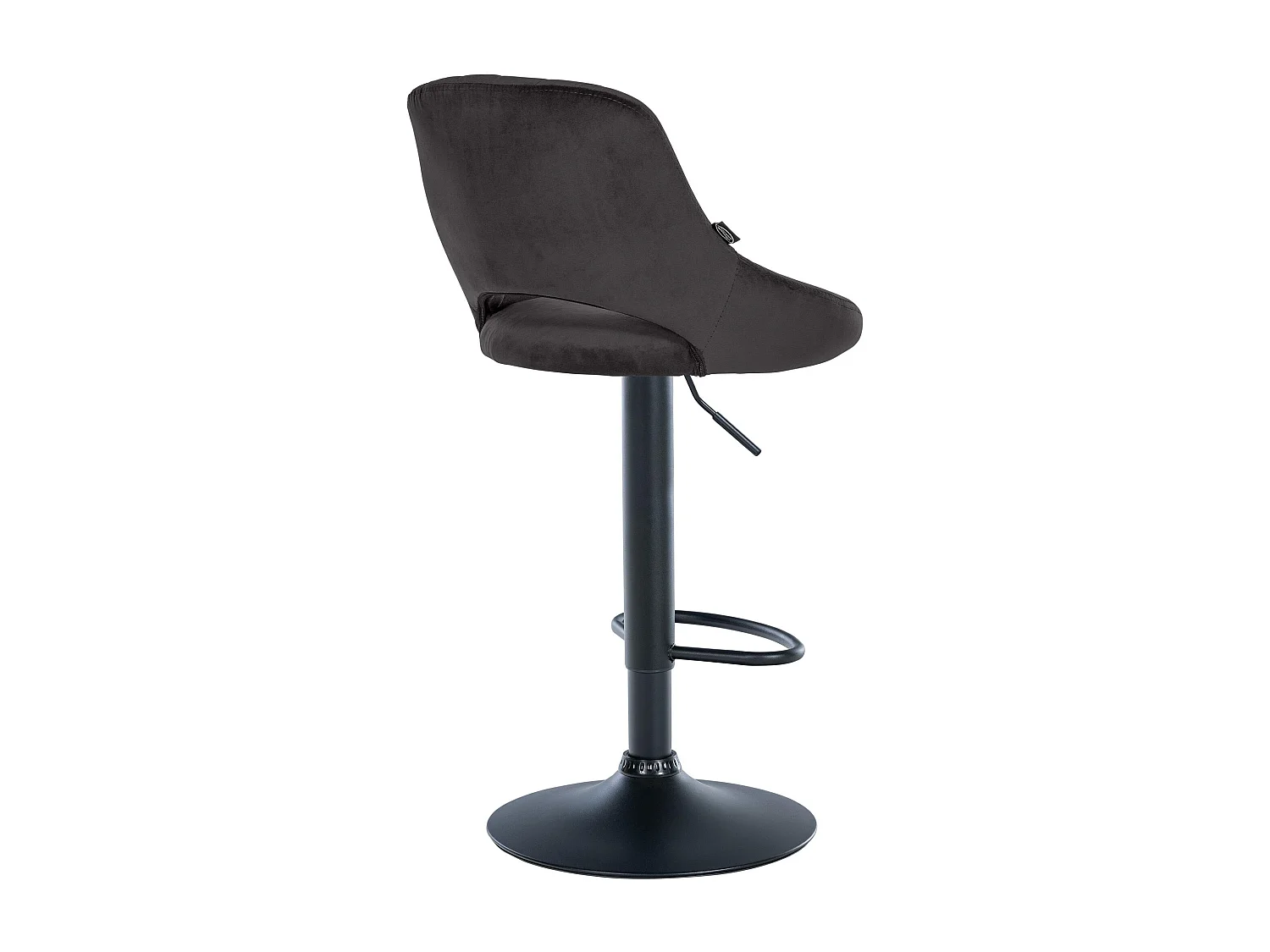 Tabouret de bar - Velours & Noir - Noir - Milet