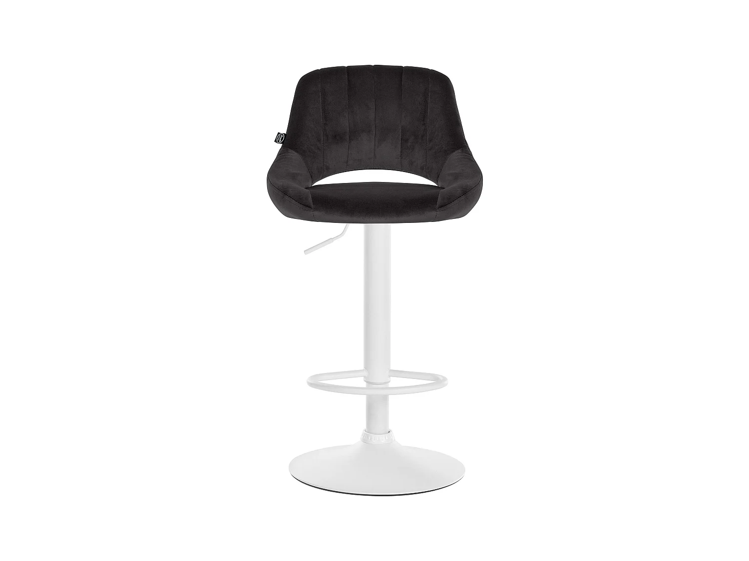 Lot de 2  Tabouret de bar - Velours - Noir - Milet