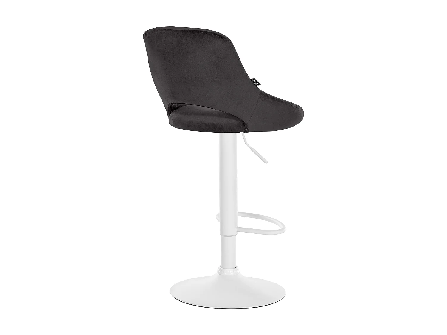 Lot de 2  Tabouret de bar - Velours - Noir - Milet