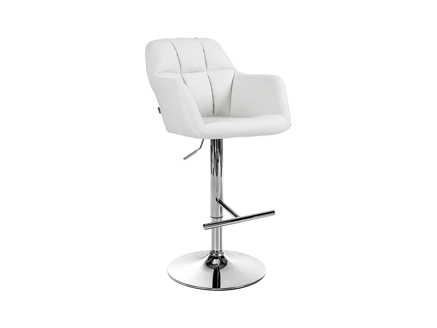 Tabouret de bar - Similicuir - Blanc - Natoma