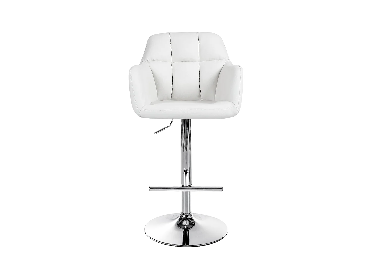 Tabouret de bar - Similicuir - Blanc - Natoma