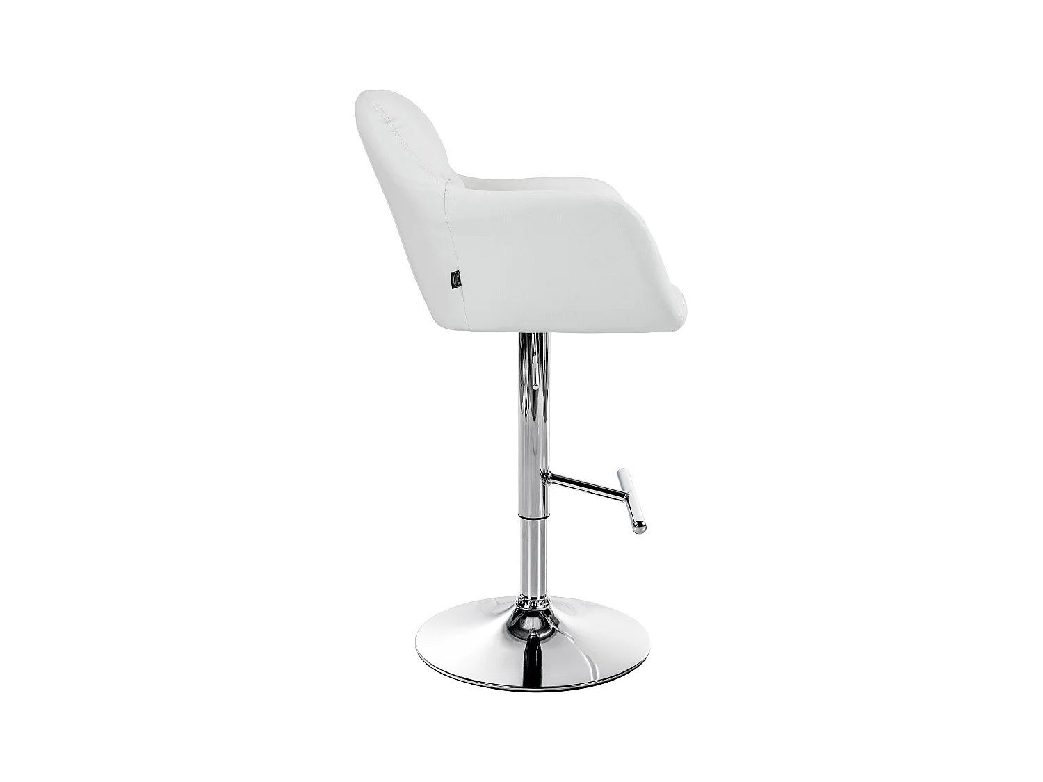 Tabouret de bar - Similicuir - Blanc - Natoma