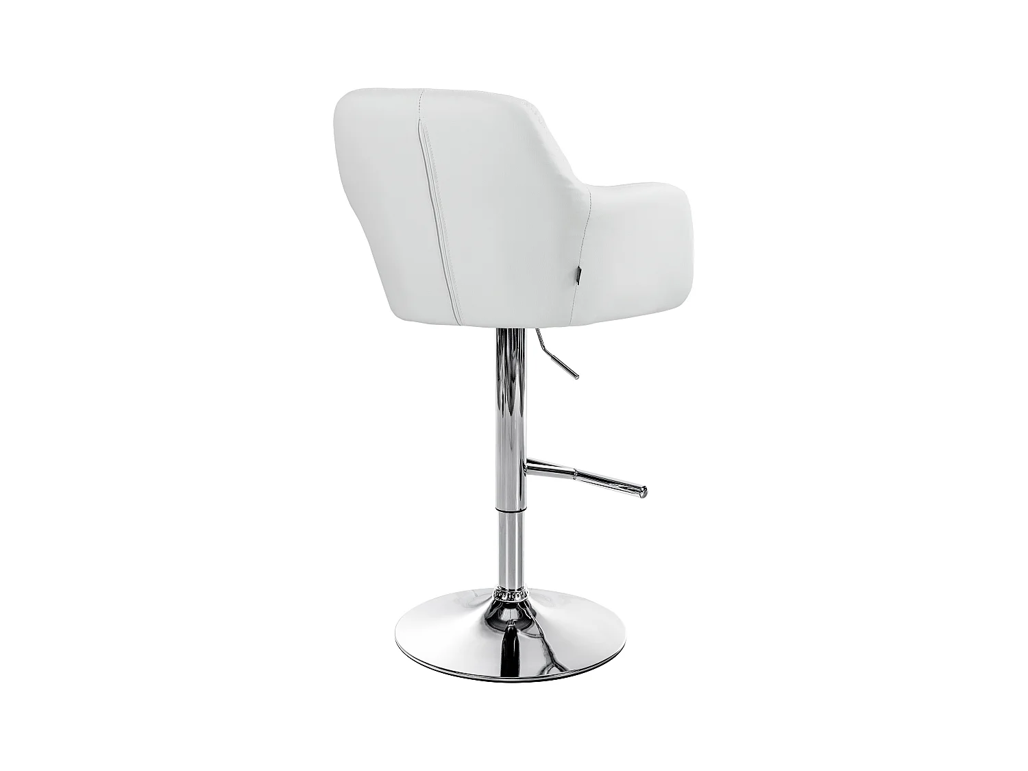 Tabouret de bar - Similicuir - Blanc - Natoma