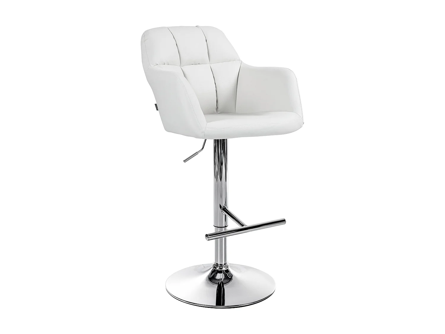 Tabouret de bar - Similicuir - Blanc - Natoma