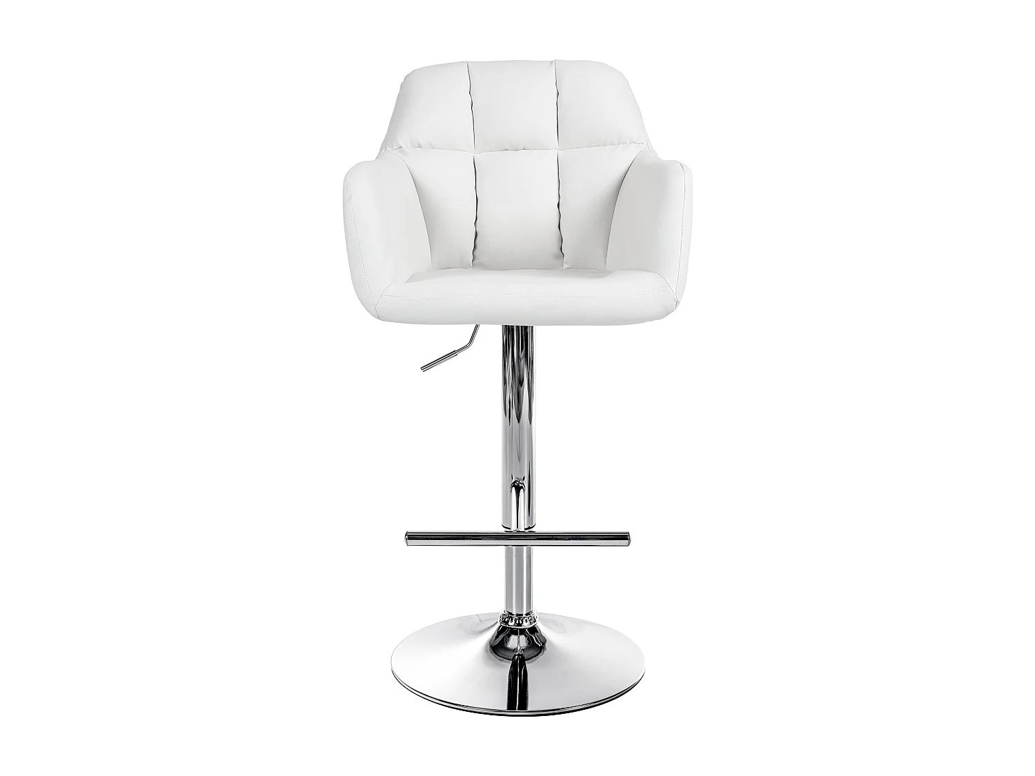 Tabouret de bar - Similicuir - Blanc - Natoma