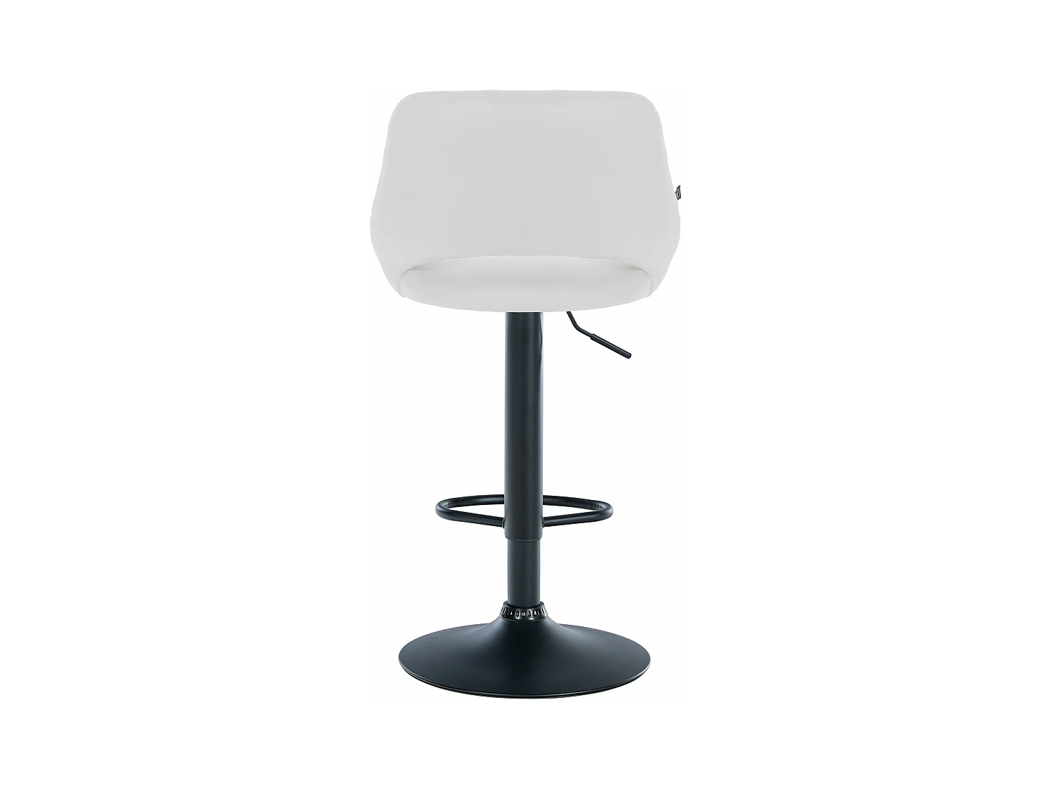 Tabouret de bar - Similicuir & Noir - Blanc - Milet