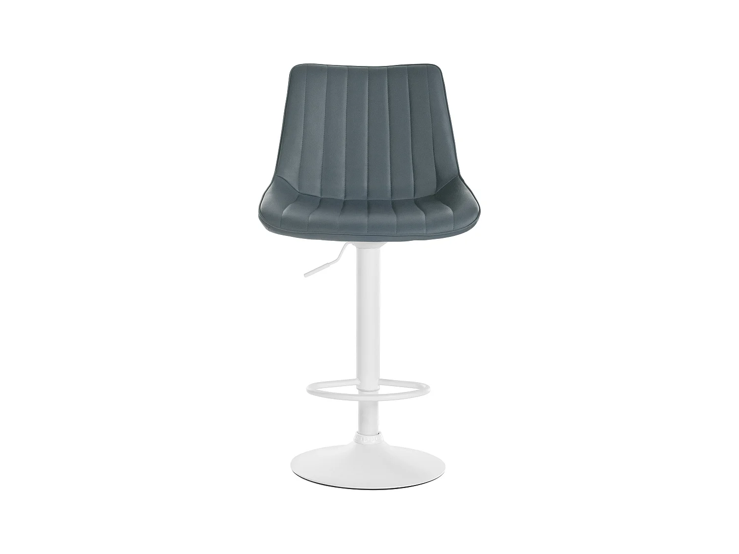 Lot de 2  Tabouret de bar - Similicuir - Gris - Toni