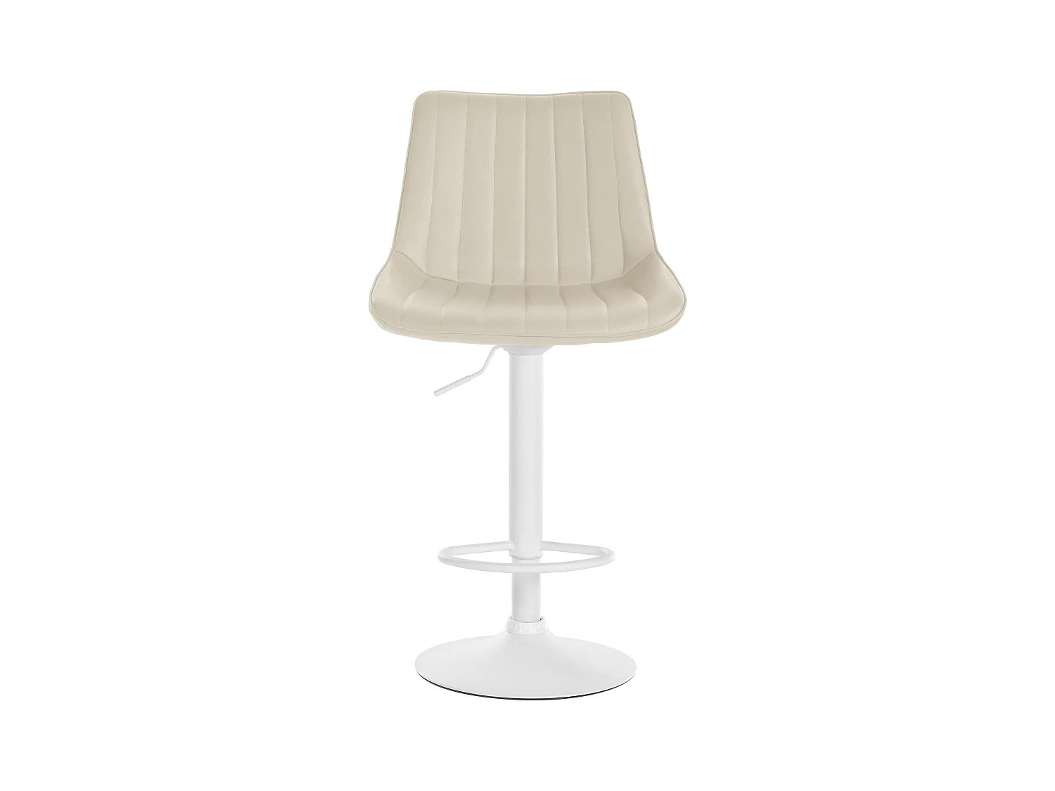 Lot de 2  Tabouret de bar - Similicuir - Crème - Toni
