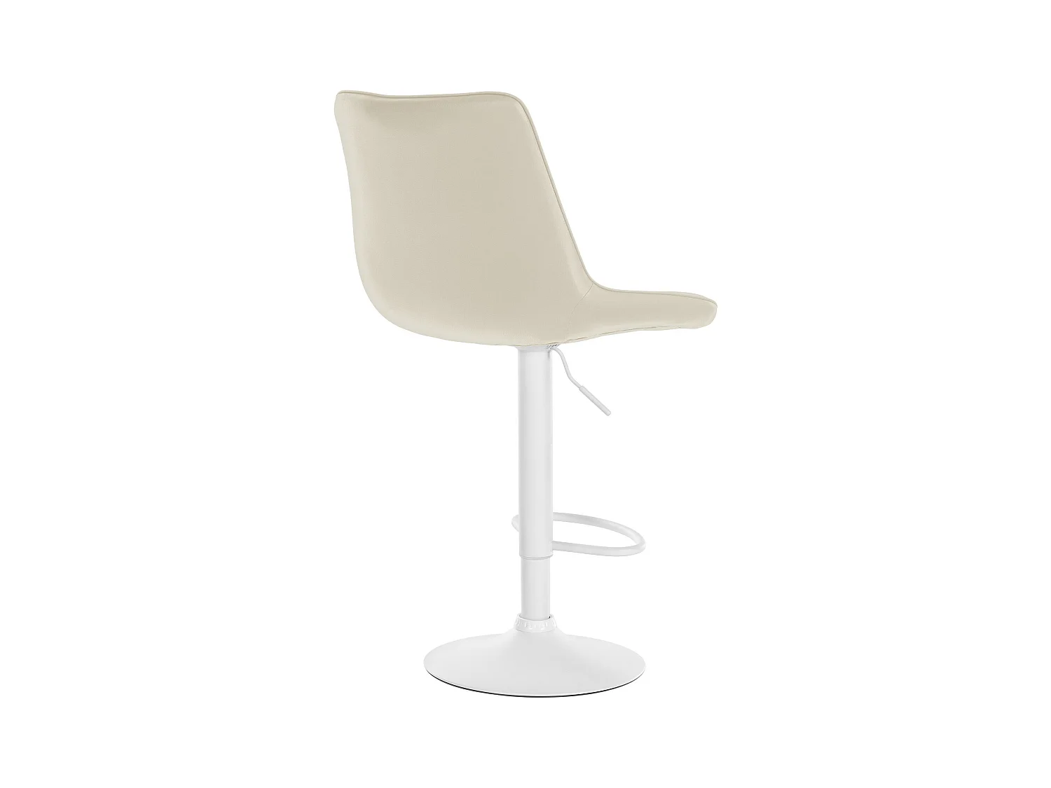 Lot de 2  Tabouret de bar - Similicuir - Crème - Toni