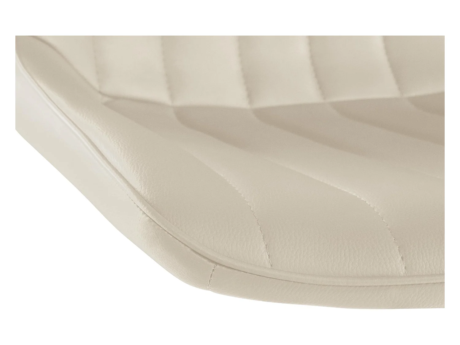 Lot de 2  Tabouret de bar - Similicuir - Crème - Toni