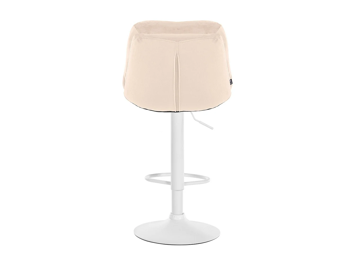 Tabouret de bar - Velours - Crème - Laurel